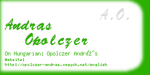 andras opolczer business card